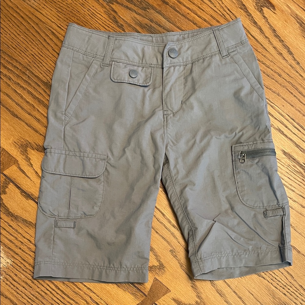 REI Girls' Gray Cargo Shorts